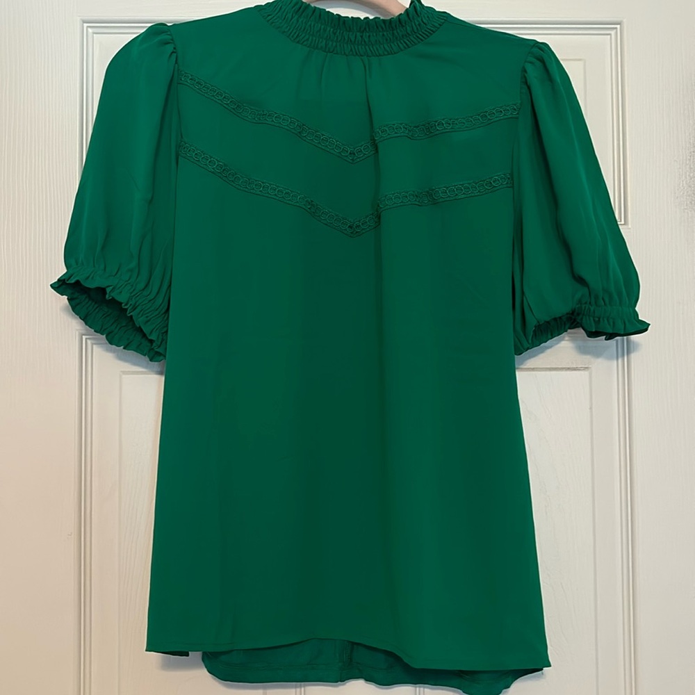 Loft Sz S mixed media dress shirt